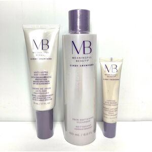 Meaningful Beauty Set 3 Softening Cleanser Anti Aging Day Crème Lifting Eye New